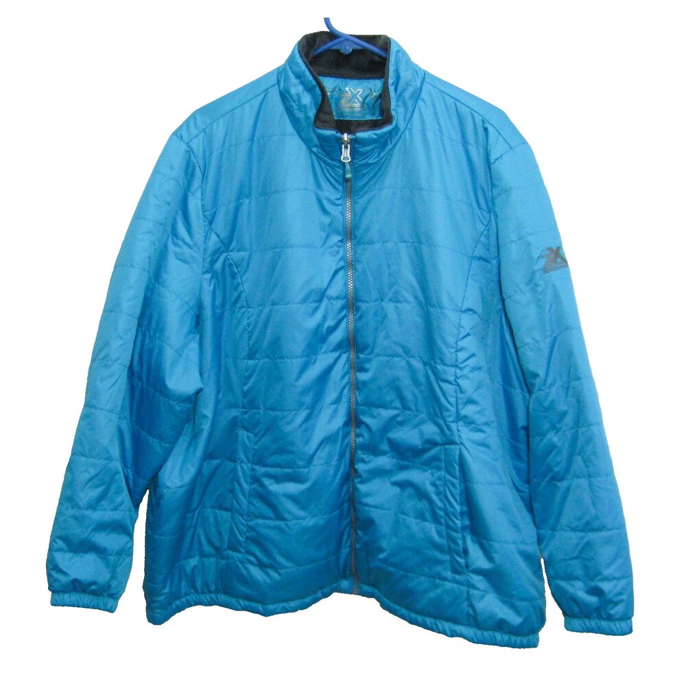 Zero XPosur Jacket Women's Size 3X Blue Puffer Coat Warm Winter Bomber Top